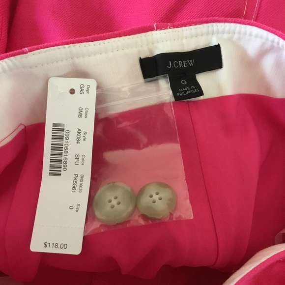 J. Crew Pink Front Button Waist Tie Linen Skirt - Picture 8 of 8